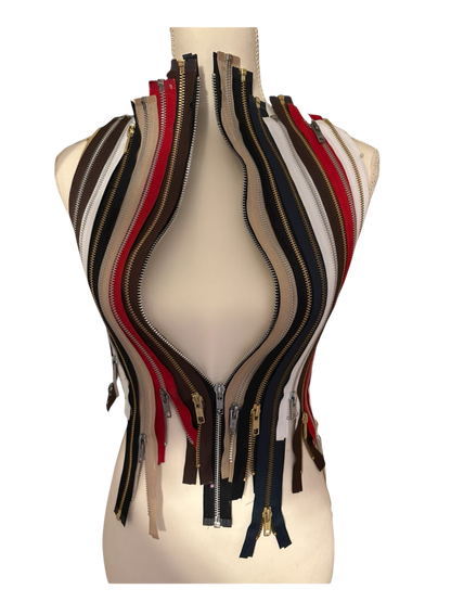 Exalté Cropped Zipper Top